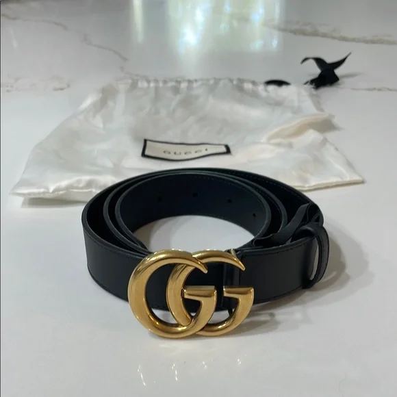 Gucci | Accessories | Gucci Authentic Marmont Black Leather 